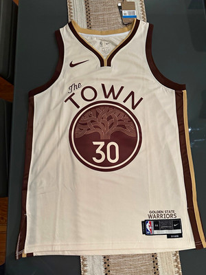 Nike NBA Golden State Warriors Stephen Curry #30 White Jersey Men s M