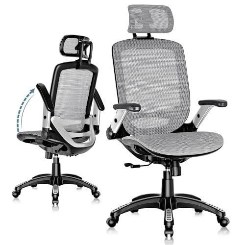 , High Back Home Desk Chair With Headrest Flip-up
