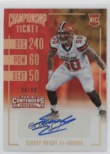 2016 Panini Contenders Championship Ticket /99 Scooby Wright III #207 Auto 0bz
