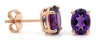 GENUINE 4.36 Cts AMETHYST STUD EARRINGS 14K ROSE GOLD PLATED (.925) - NWT — photo 3