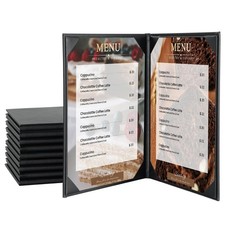 2 View 10 Pack Menu Holder Menu Covers 8.5" x 11"  Certificate Holder Diplom...