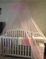 Pink Crib Canopy for Baby Room Fits Crib or as a reading nook