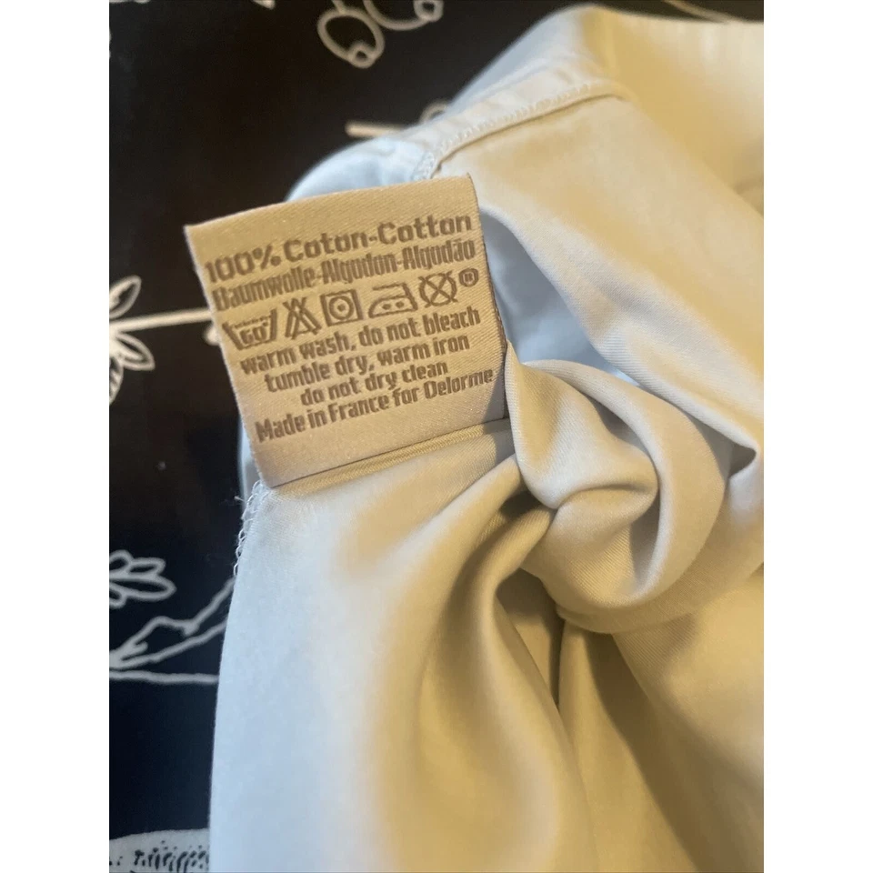 Fundas de Almohada Yves Delorme Talla King París 100% Algodón Gris Plateado Bordadas Foto 3 de 4