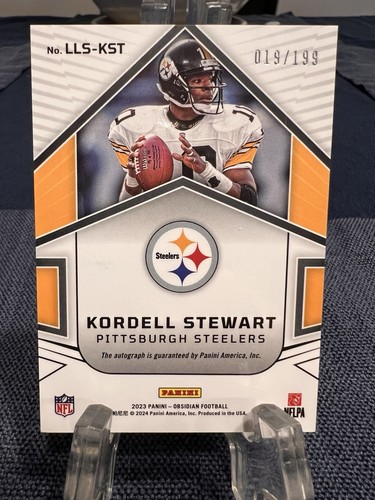 Obsidian Kordell Stewart Auto Prizm 2023/199 SP Lightning Strike Panini - Imagen 2 de 2