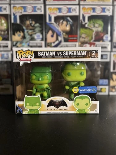 Funko Pop! Heroes Batman vs Superman Glow In The Dark 2 Pack Walmart Exclusive