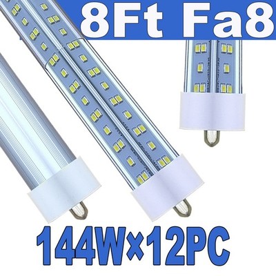 8FT LED Tube Light Bulbs FA8 Single Pin 8ft LED Shop Lights T8 LED Garage Lights