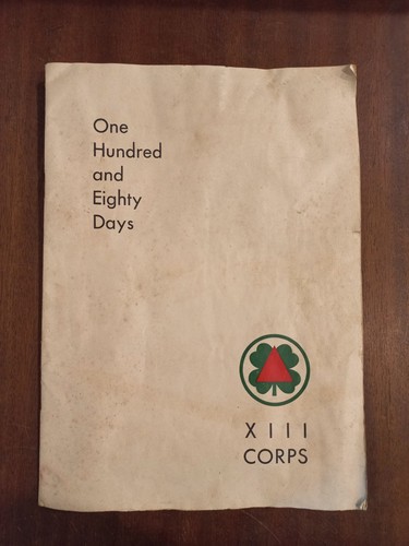 Authentic XIII Corps 180 Days Paper Book, w/The Original Handwritten Notes In It