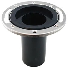 7 In. O.D. Plumbfit ABS Closet Toilet Flange W/Stainless Steel Ring  6 In. Sh
