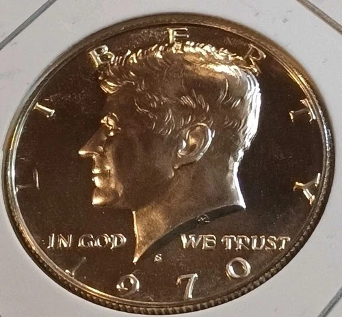 1970 S Kennedy Proof 40% Silver Half Dollar In 2x2 Coin Flip***FREE SHIPPING***