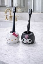 Sanrio Toothbrush Holder Set 2 Hello Kitty  Kuromi Bathroom Organizer