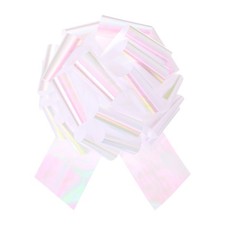 12 Inch Metallic Large Big Pull Bow Gift Wrapping Bows Ribbon Colorful White