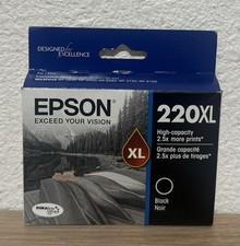 Epson 220XL T220XL120S Black Ink Cartridge Exp 01/2026