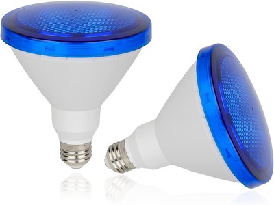 LED Par38 Blue Light Bulb 2 Pack - 15W (100 Watt Equivalent) - E26 Base 