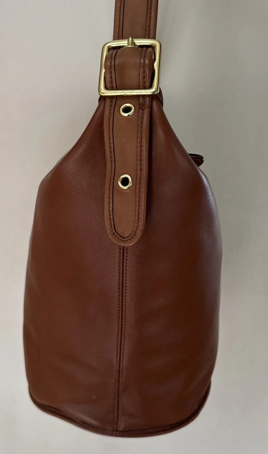 Coach Edizione Limitata Borsone a secchiello Legacy grande in pelle marrone scuro marrone # 17998