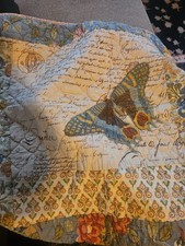 Potterybarn King Poppy Butterfly Embroidered Sham