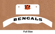 NOS Full Size Cincinnati Bengals Schutt F7 Helmet Bumper Decals - 20 mil-3M 1