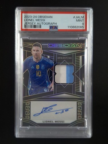 2023-24 Panini Obsidian LIONEL MESSI 8/30 Patch Auto Jersey #JA-LM PSA 9