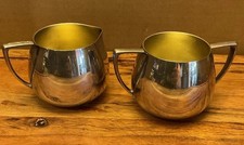 Steel cream and sugar bowl Empire Crafts Vintage Quadruple Plated