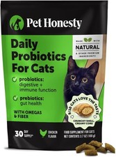 Cat Probiotics Gut  Immune Health Chews Crunchy  Creamy Treats Digestive 30d