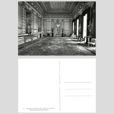 Vintage Postkarte - Lancaster House St James's London State Salon UNBESENDET