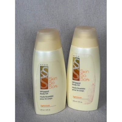 Lot of 2 Avon Skin So Soft Whipped Body Oil Light Blush 12 fl oz Discontinued