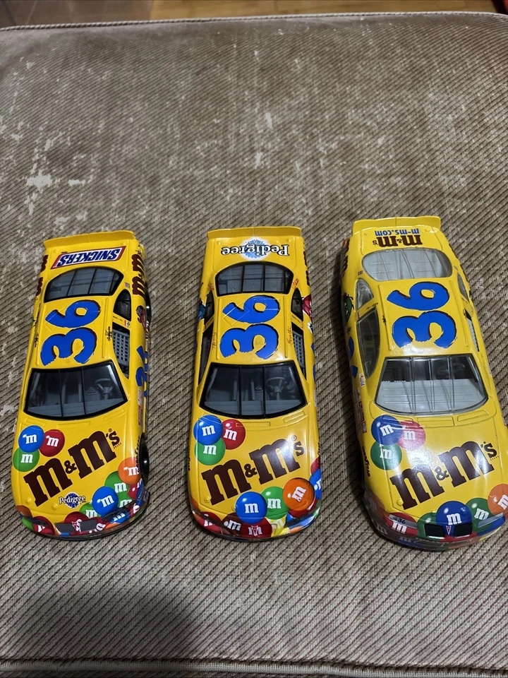 Vintage M&M’s NASCAR Display Cars Lot of 3 Race Cars Car #36 - Image 2 of 4