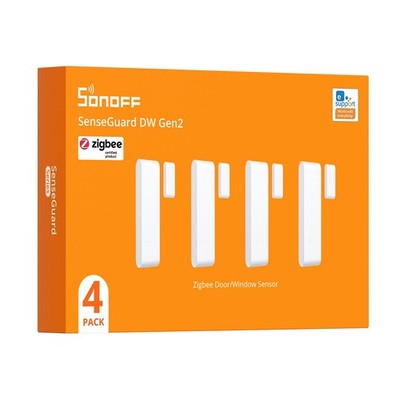 4 Pack SONOFF Zigbee Wireless Door Window Sensor, Home Window Door Contact Alarm