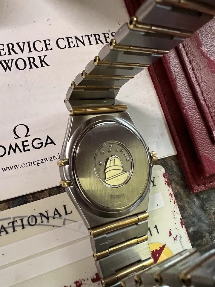 女士 Omega Constellation 不锈钢 18k 金色手表 带盒和纸 — 第 4/4 张图片