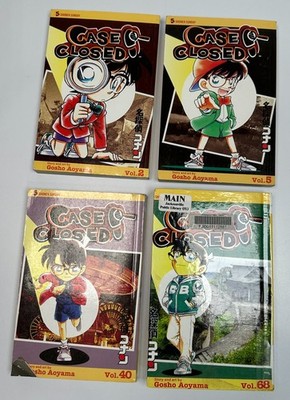 Case Closed 4 Books Vol. 2, 5, 40, 68 by Gosho Aoyama Manga Books Pre-Owned #017