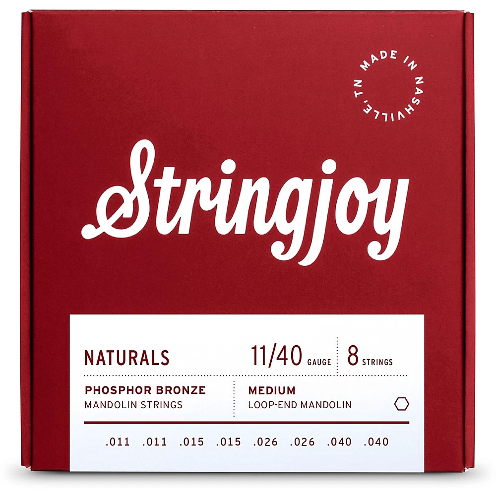 Струны для мандолины Stringjoy Naturals из фосфористой бронзы 11-40 2590₽