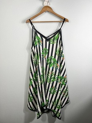Jealous Tomato Handkerchief Dress Boho Hanky Flowing Midi Sundress XS Tropical
