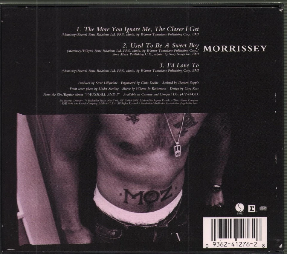 Morrissey More You Ignore Me, The Closer I Get CD USA Reprise 1994 In Flipcase - Bild 3 von 3