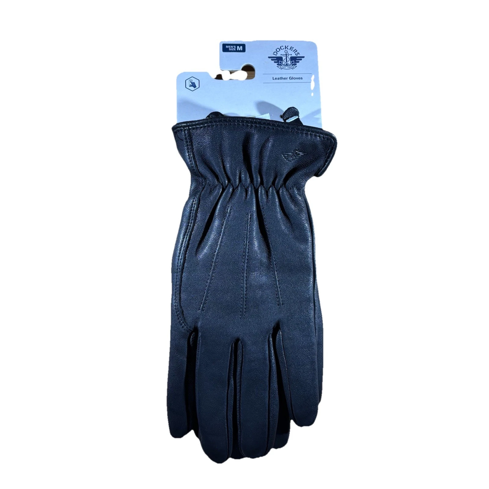Dockers Mens Leather Faux Fur Sherpa Lined Texting Touch Screen Size M Gloves