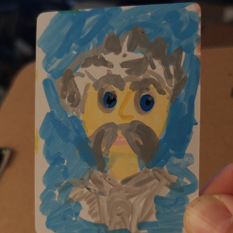 ACEO by Emily Meinert Samuel Clemens Character Acrylic On Paper Signed Painting