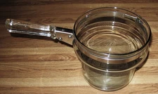 Vintage Pyrex Flameware 1.5 Qt. Blue Tint Double Boiler Upper Pot 6763-U/Exc