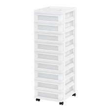 IRIS 9-Drawer Narrow Plastic Storage Drawer C...