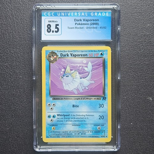 Dark Vaporeon (Unlimited) graded CGC 8.5 for sale on eBay