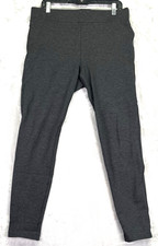 LOFT Pants Women's Large Gray High Waisted Leggings Stretch Tapered Casual Body