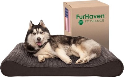 Memory Foam Dog Bed for Large Dogs w/ Removable Washable Cover, For Dogs Up to