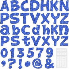 Colarr 216 Pcs Glitter Bulletin Board Letters for Classroom Number Alphabet Punc