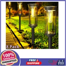 Solar Pathway Lights Outdoor 8 Pack, Bright Solar Path Light outside Waterproof,