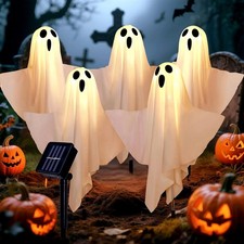 Halloween Decorations Outdoor Solar Ghost Garden Stake Lights Yard Party Decor