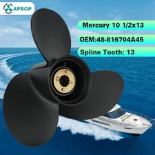Boat Propeller 10 1/2x13 For Mercury Props 25-70HP 48-816704A45