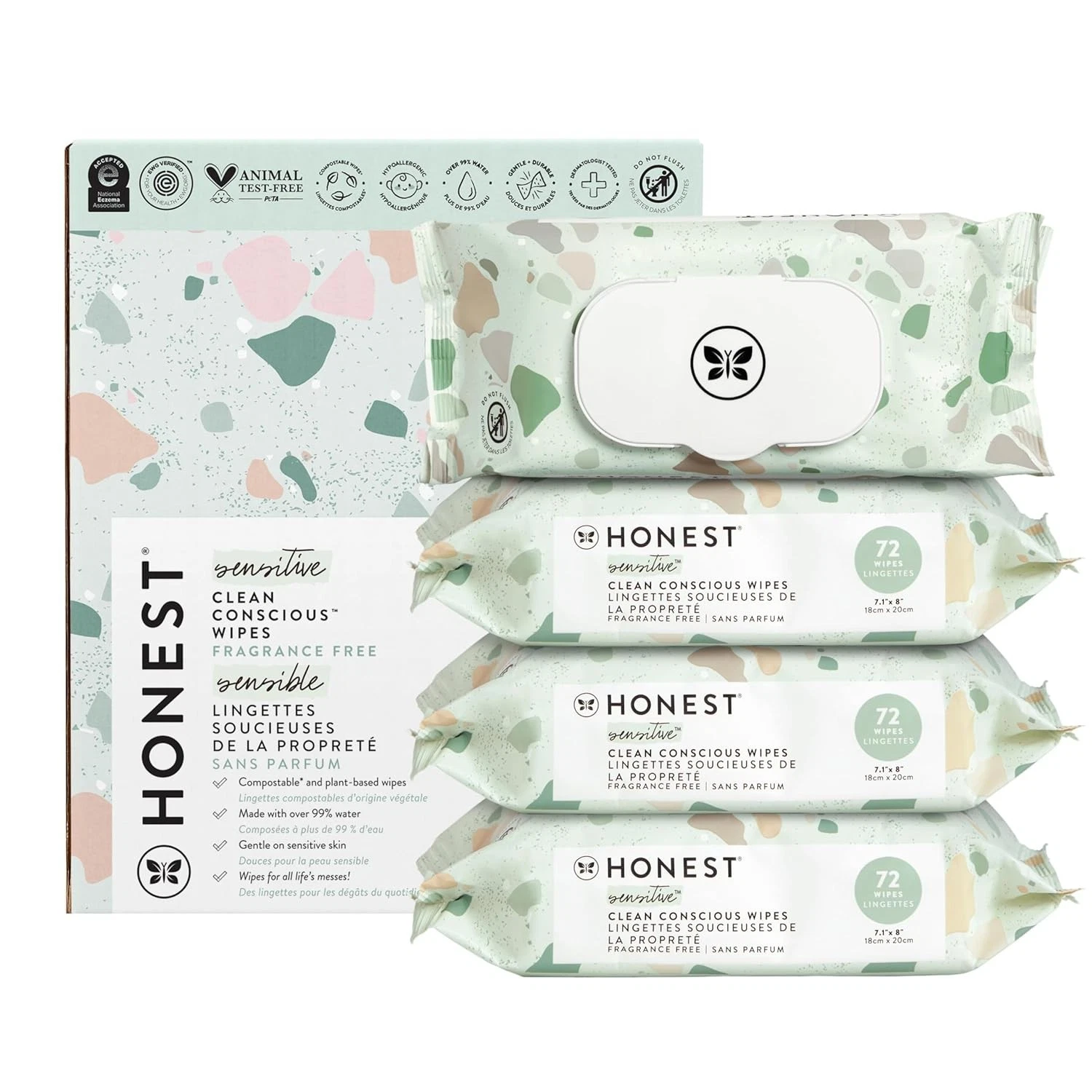The Honest Company Clean Conscious Multi-Use Wipes 288 Count