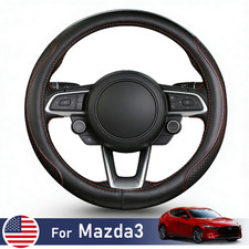 For Mazda 3 2004-2026 Steering Wheel Cover Genuine Leather Anti-slip Accessories For Mazda 3 2004-2026 Steering Wheel Cover Genuine Leather Anti-slip Accessories