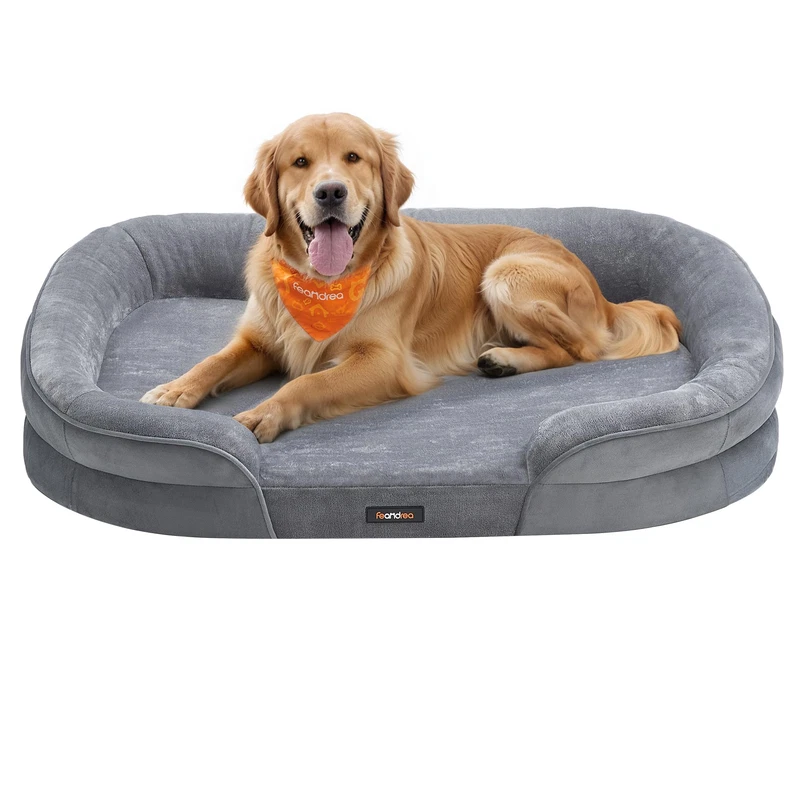 Feandrea Dog Bed Large Orthopaedic Dog Sofa Bed 42 X 30 X 7 Inches Egg Crate