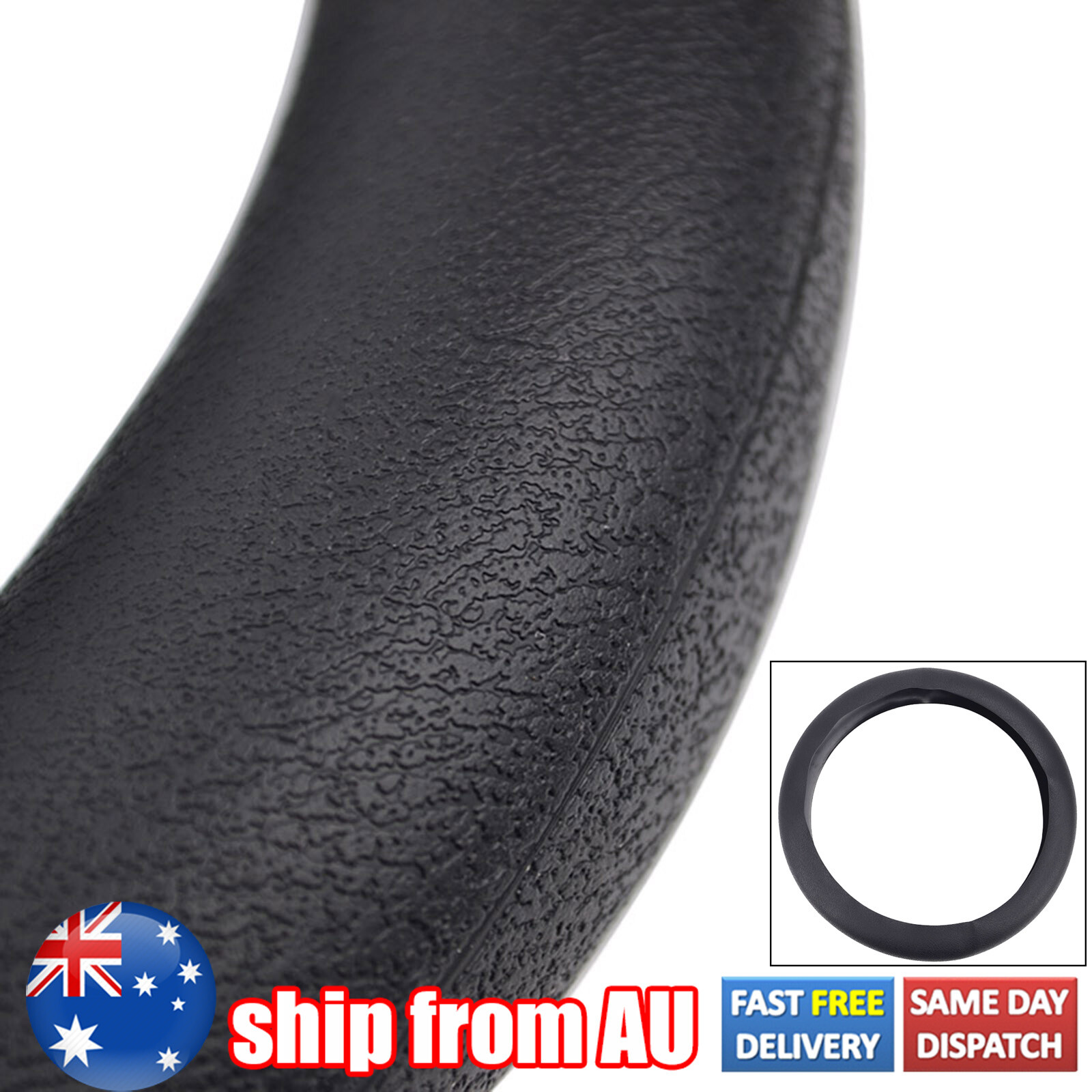 14" - 16" Car Steering Wheel Cover Non-Slip Silicone Leather Texture Universal