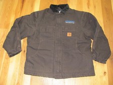 Carhartt C26 DKB Brown Duck Canvas Arctic Quilt Lined Coat Mens XL CR-AZ1