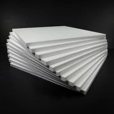 Styrofoam Sheets 12" x 12" x 1/2" 10 Pieces (Shipping, Crafts, Packing, etc.)