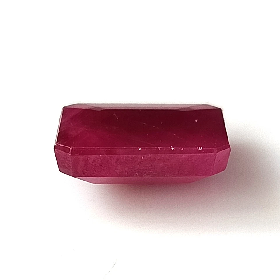 Unheated Ruby Genuine Ruby Natural Ruby Faceted Emerald Cut Gemstone 9.40 Carat - Image 3 of 4